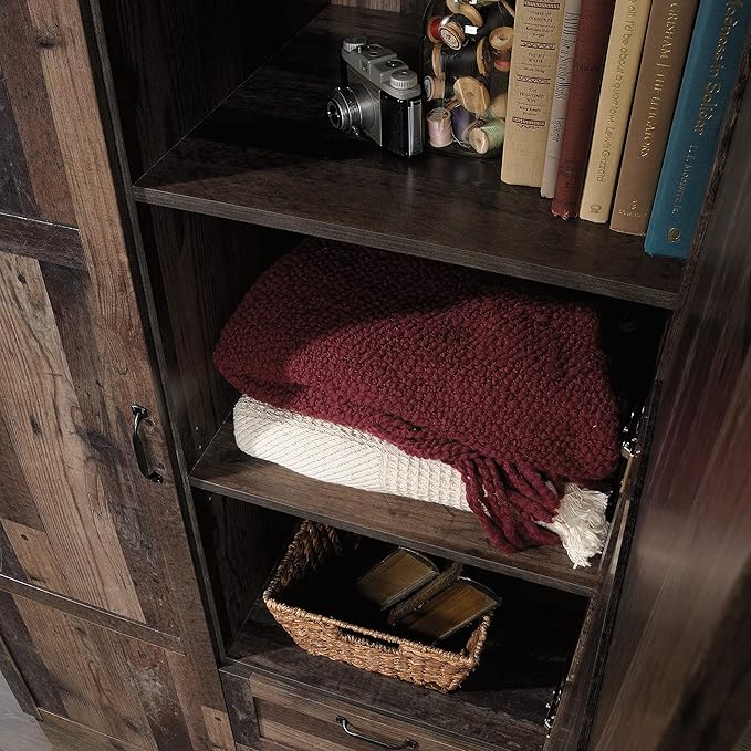 Sauder Miscellaneous Storage Wardrobe/Storage Cabinet/Pantry Cabinet, Reclaimed Pine Finish