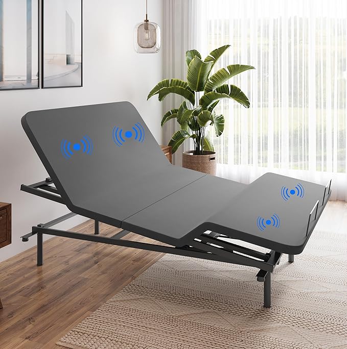 Boyd Sleep Full Body Incline Adjustable Bed Frame, Power Adjustable Base for Side Sleepers, Timed Massage, Anti-Snore, Split King