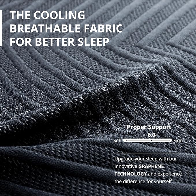 MLILY EGOHOME 12 Inch California King Memory Foam Mattress for Cooling Sleep, Pressure Relief Cooling Copper Gel Bed in a Box, Foam Made in USA, CertiPUR-US Certified, Medium Firm, 72x84x12 Black