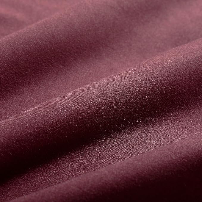 EVOLIVE Body Pillow Cover 21"x54", Ultra Soft Microfiber Pillowcase with Hidden Zipper, Breathable, Machine Washable, for Pregnancy & Side Sleepers, Cover Only (21"x54" Body Pillow Cover, Wine)
