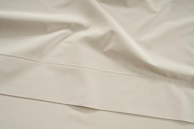 LANE LINEN 100% Cotton Full Size Sheet & Pillowcase Sets - 450 TC Sateen Weave - Extra Soft & Comfortable Bedding for Everyday Use - Snugly Fits Mattress Upto 15'' Deep - Oeko TEX Certified - Ivory