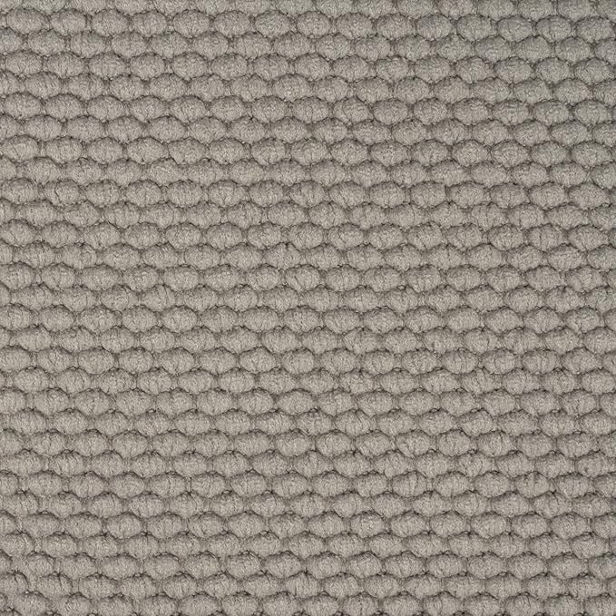 Sweet Home Collection Memory Foam Chair Cushion Honeycomb Pattern Solid Color Slip Non Skid Rubber Back Ultimate Comfort and Softness Rounded Square 16" x 16" Seat Cover, 12 Pack, Silver