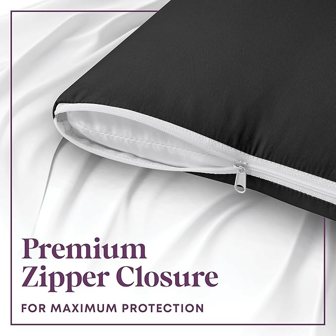 CIRCLESHOME Throw Pillow Protectors - 100% Cotton Breathable Pillowcases - 16 X 16 Square Pillowcases - Protects Pillows from Dirt, Dust and Debris (Square Pillow - 4 Pack- 16x16)