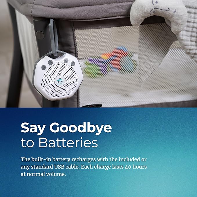 Adaptive Sound Technologies LectroFan Alpha - White Noise Machine to Support Restful Sleep - Blocks Ambient Sound - Built-in Lullabies - Convenient Clip Attachment - Portable Relaxation Support
