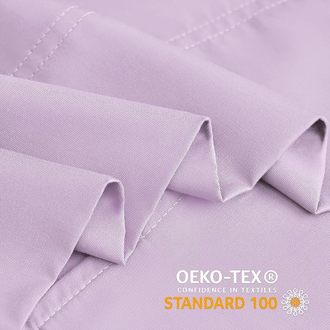 BEDELITE Pillow Cases Standard Size Set of 2, Rayon Derived from Bamboo, Cooling Pillow Cases for Hot Sleepers & Night Sweats, Breathable and Silky Soft Envelope Pillowcases(Light Purple, 20"x26")