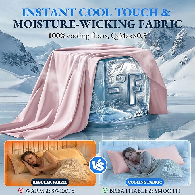 ELNIDO QUEEN Cooling Body Pillow Insert with Cover – Breathable Long Body Pillow for Side Sleepers, Soft Support Bed Pillow for Adults, 20x54 Inches Pink