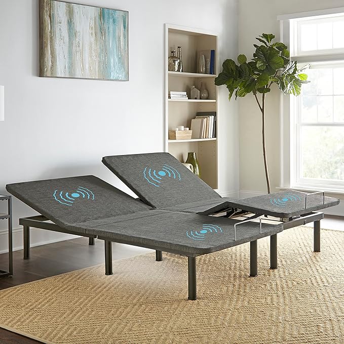 Boyd Sleep Bed Frame Base: Adjustable Zero-Gravity Power Base Anti Snore, with Massage, Split King