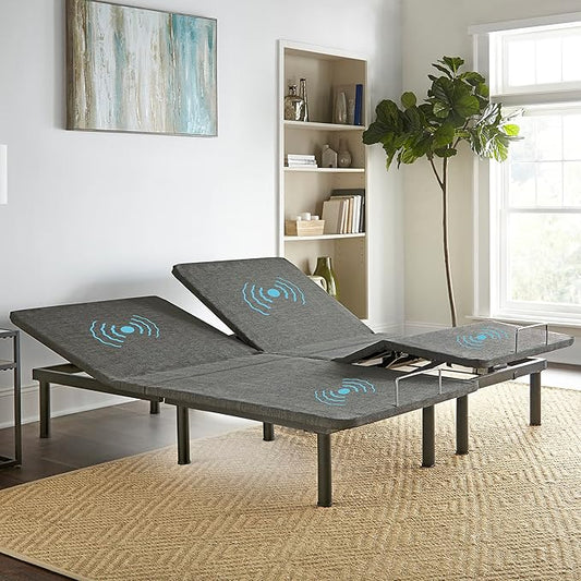 Boyd Sleep Bed Frame Base: Adjustable Zero-Gravity Power Base Anti Snore, with Massage, Split King