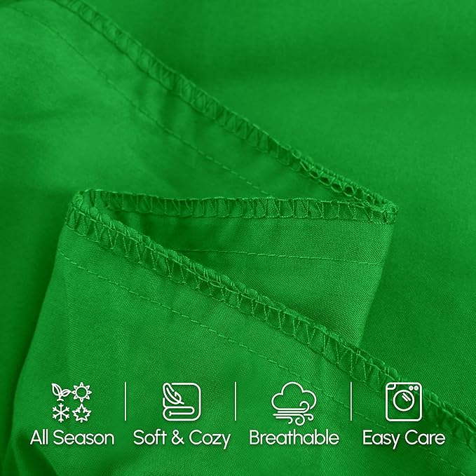 Elegant Comfort Luxury Ultra-Soft 1-Piece Pillowcase Set - 1500 Premium Hotel Quality Microfiber Double Brushed - Wrinkle Resistant, Body Pillowcase Size, Emerald Green