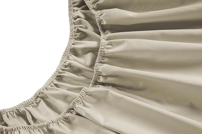 LANE LINEN King Size Bed Sheet Set – 450 Thread Count Long-Staple 100% Cotton Sheet Set King Size, Hotel Premium Soft Silky Sateen Finish, Durable Bedding Set, Elasticised 15" Deep Pocket – Linen