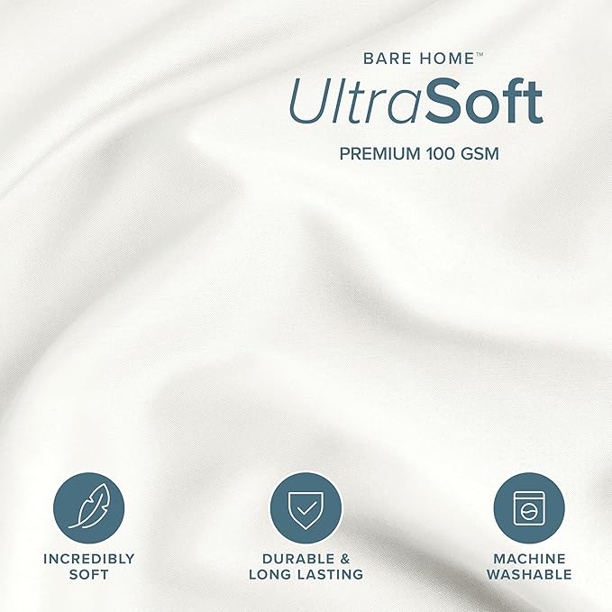 Bare Home Bedding Duvet Cover Full Size - Premium 1800 Super Soft Collection - Lightweight, Cooling - Soft Breathable Bedding Duvet Cover (Full, Cream)