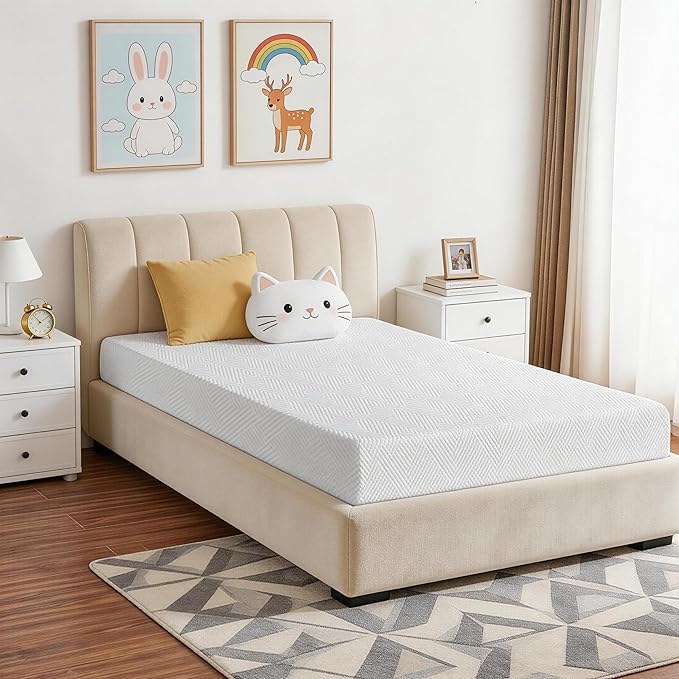 8 Inch Twin Size Memory Foam Mattress, Gel Cooling Bed Mattress with Breathable and Removable Cover, Medium Firm for Pressure & Pain Relief, In a Box | Fiberglass Free | CertiPUR-US Certified