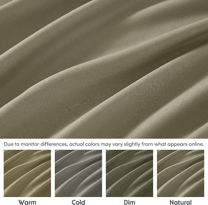 Nestl Light Sage Extra Deep Pocket Twin XL Fitted Sheet, Luxury XL Twin Fitted Sheet Only Easily Fits 18 to 24 Inch Mattress, Super Soft, Wrinkle-Free, and Breathable Bed Sheets with Corner Straps