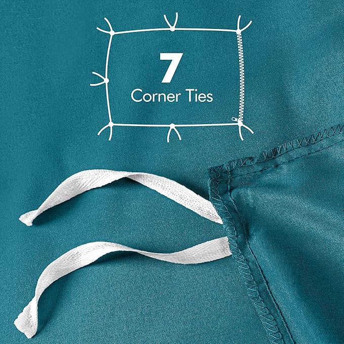 Utopia Bedding Duvet Cover Queen Size - 3 Piece with Zipper Closure - 1 Comforter Cover 90X90 Inches & 2 Pillow Shams 20X26 Inches (Denim Blue) Comforter Not Included