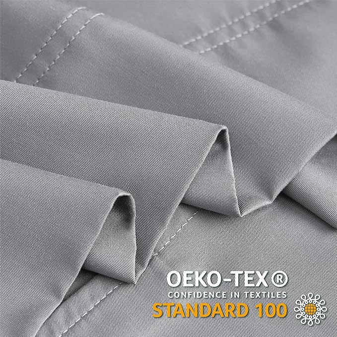 BEDELITE Body Pillow Case Cover, Rayon Made from Bamboo, Cooling Body Pillow Cover for Hot Sleepers and Night Sweats, Breathable & Silky Soft Full Long Pillow Case (Silver Grey, 20x54 Inches)