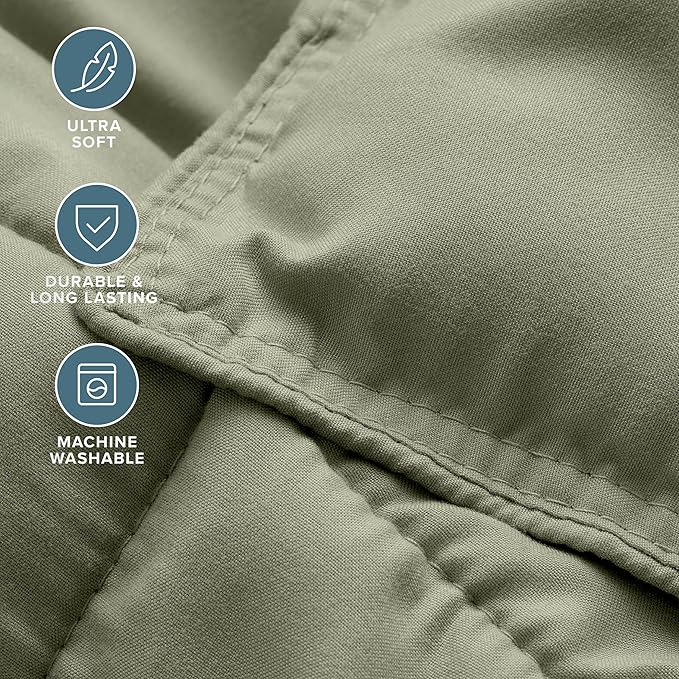 Bare Home Comforter Set - King/California King Size - Ultra-Soft - Goose Down Alternative - Premium 1800 Series - All Season Warmth (King/Cal King, Sage)
