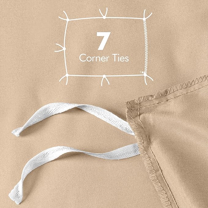 Utopia Bedding Duvet Cover Queen Size - 3 Piece with Zipper Closure - 1 Comforter Cover 90X90 Inches & 2 Pillow Shams 20X26 Inches (Beige) Comforter Not Included