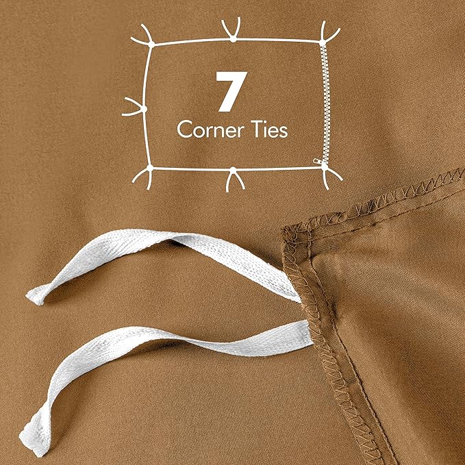 Utopia Bedding Duvet Cover Queen Size - 3 Piece with Zipper Closure - 1 Comforter Cover 90X90 Inches & 2 Pillow Shams 20X26 Inches (Mocha) Comforter Not Included