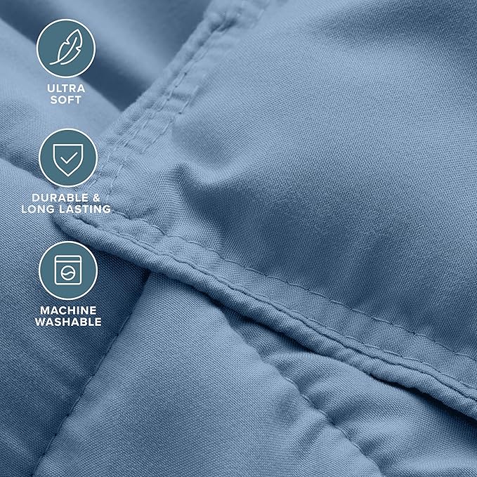 Bare Home Comforter Set - Oversized King Size - Ultra-Soft - Goose Down Alternative - Premium 1800 Series - All Season Warmth (Oversized King, Coronet Blue)