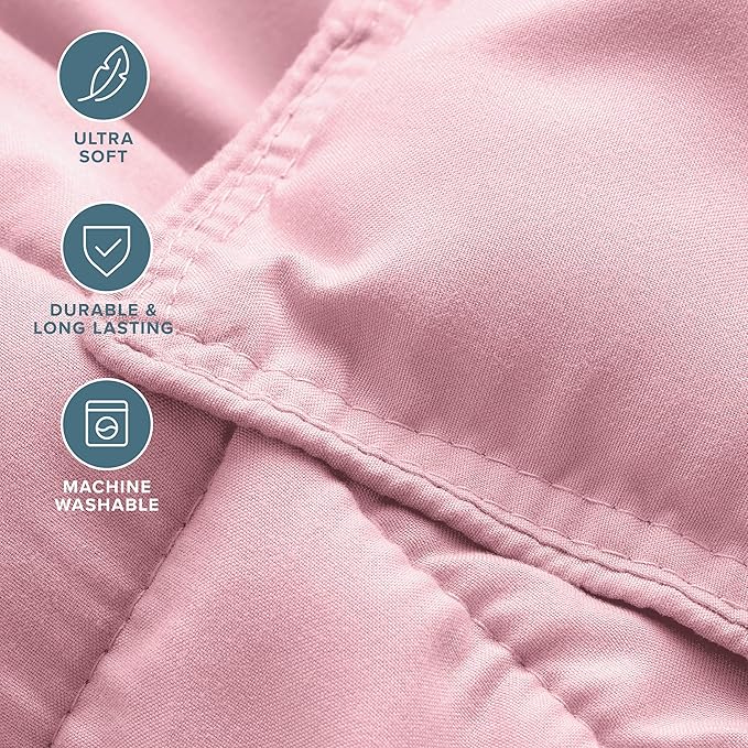 Bare Home Comforter Set - King/California King Size - Ultra-Soft - Goose Down Alternative - Premium 1800 Series - All Season Warmth (King/Cal King, Light Pink)