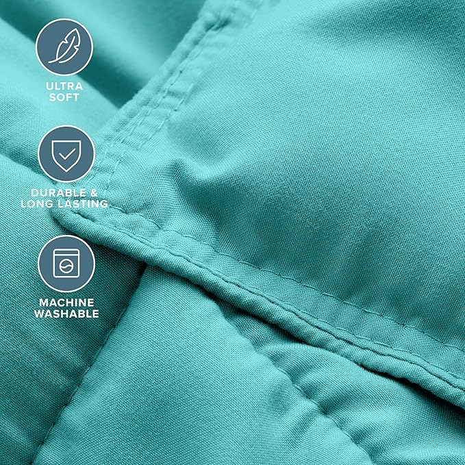 Bare Home Comforter Set - Queen Size - Ultra-Soft - Goose Down Alternative - Premium 1800 Series - All Season Warmth (Queen, Turquoise)