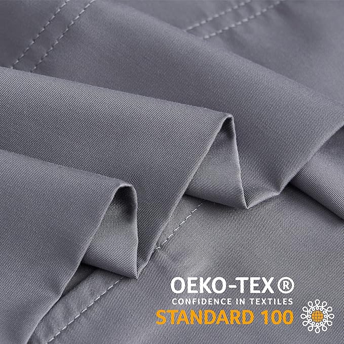 BEDELITE King Size Pillow Cases Set of 2, Rayon Derived from Bamboo, Cooling Pillow Cases for Hot Sleepers & Night Sweats, Breathable and Silky Soft Envelope Pillowcases(Grey, 20"x40")