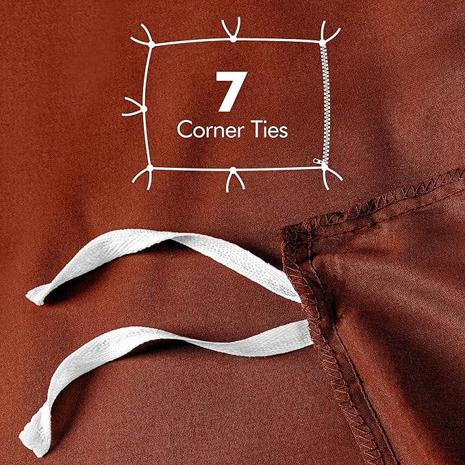 Utopia Bedding Duvet Cover Queen Size - 3 Piece with Zipper Closure - 1 Comforter Cover 90X90 Inches & 2 Pillow Shams 20X26 Inches (Orange) Comforter Not Included